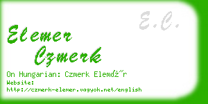 elemer czmerk business card